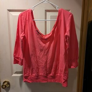 Express Coral Long Sleeve Top